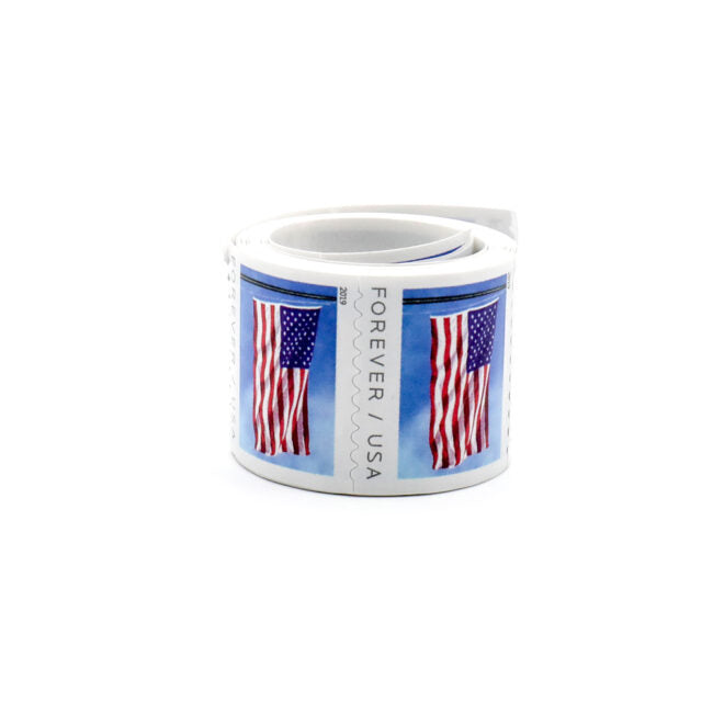 2019 American Flag Roll of 100 Sealed USPS Forever Postage Stamps