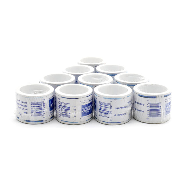 SUPER BULK SALE! 10 Coils/rolls of 100 (1000 Total) Random Years USPS Forever Stamps