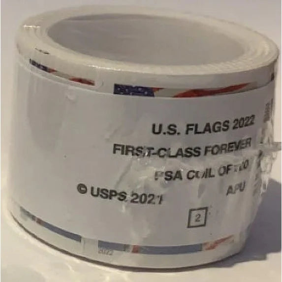 2022 American Flag Roll of 100 Sealed USPS Forever Postage Stamps